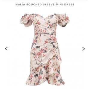 Malia rouched sleeve mini dress